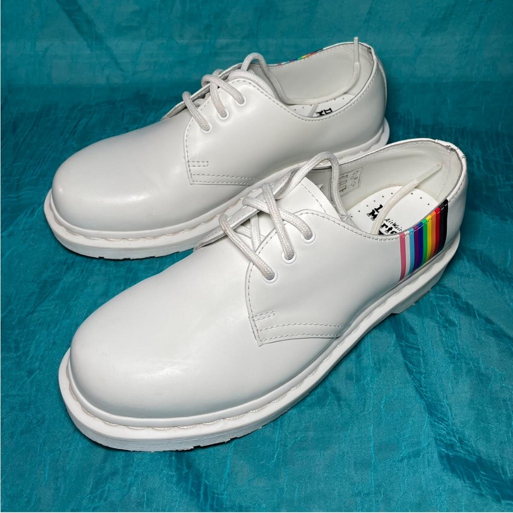 Dr Martens White With Pride Flag Shoes